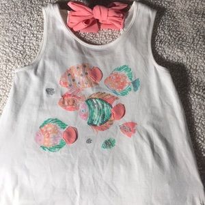 Sequin fish tank top